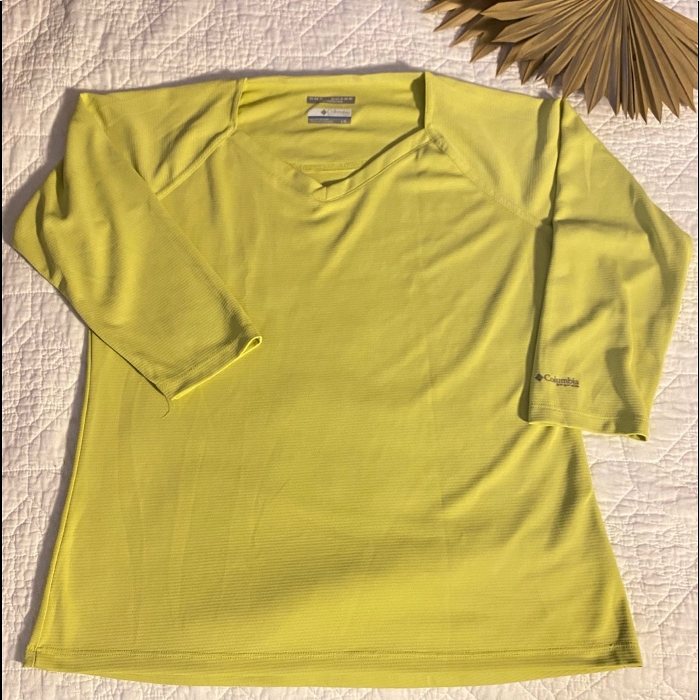 Columbia sportswear Omni shade sun protection top  chartreuse